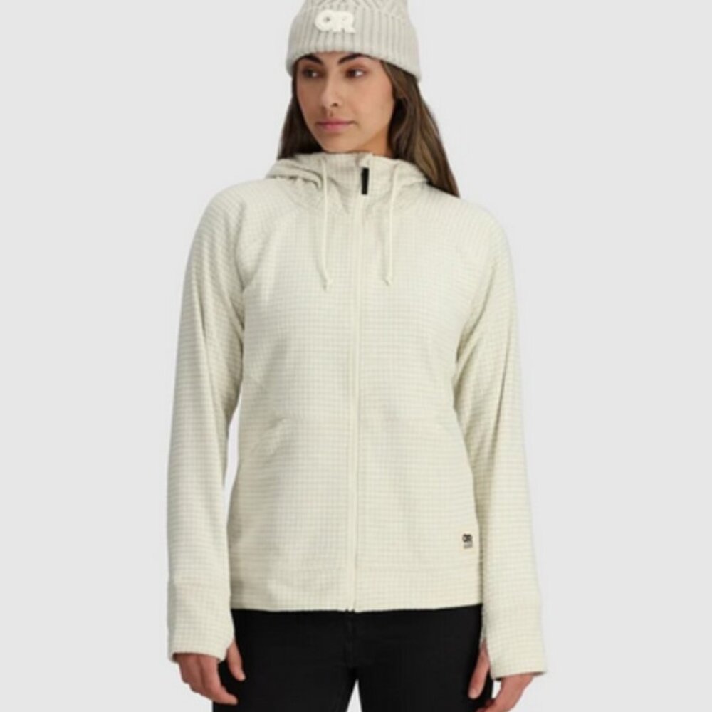 NWT Outdoor Research (OR) Mega Trail Mix Grid Fleece Full Zip Hoodie - Size S